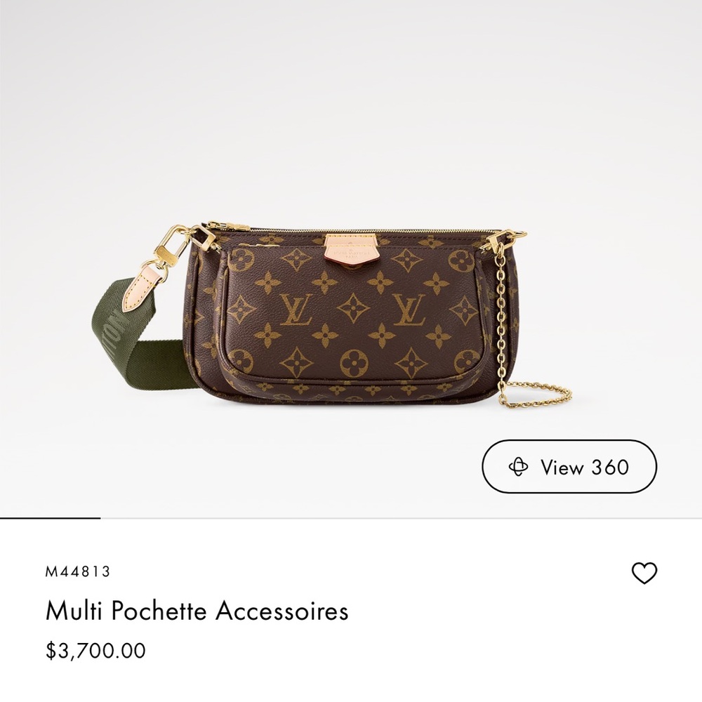 Authentic Louis Vuitton Brown and Green Multi Pochette Handbag